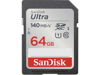 Paměťová karta SANDISK ULTRA SDXC 64GB 140MB/s UHS-I Class 10 (SDSDUNB-064G-GN6IN)