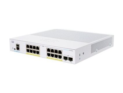 Cisco Business 250 Series CBS250-16P-2G - Přepínač - L3 - inteligentní - 16 x 10/100/1000 (PoE+) + 2 x gigabitů SFP - Lze montovat do rozvaděče - PoE+ (120 W)