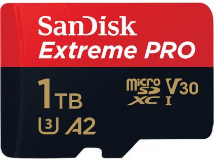SanDisk Extreme Pro - Paměťová karta flash (adaptér microSDXC na SD zahrnuto) - 1 TB - A2 / Video Class V30 / UHS-I U3 / Class10 - microSDXC UHS-I