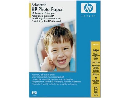 HP Advanced Glossy Photo Paper - Lesklý - 130 x 180 mm 25 listy fotografický papír - pro ENVY 50XX, 76XX; ENVY Inspire 7920; Officejet 52XX, 80XX; Photosmart B110, Wireless B110