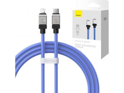 Rychlonabíjecí kabel Baseus USB-C do Coolplay Series 1 m, 20 W (fialový)