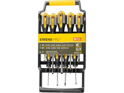 Šroubováky sada 9 kusů s držákem na stěnu Strend Pro >>> od 22.9.