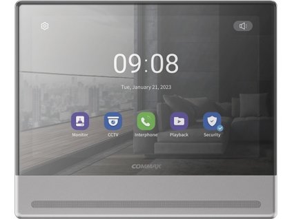 CDV-1004QT - verze 230Vac - Videotelefon 10", HD/CVBS, dotyk, paměť, mobilní aplikace
