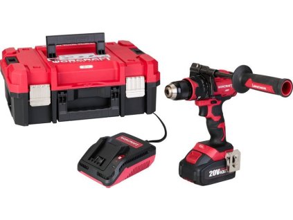 Set Worcraft XCUBE004 ShareSYS Toolbox, bezuhlíkový šroubovák CHD-S20LiBH, 1x 4.0 Ah akumulátor, 1x nabíječka