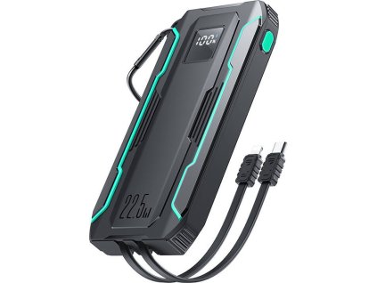 Powerbanka Joyroom JR-L017 10000 mAh, 22,5 W, s kabelem Lightning + USB-C (černá)