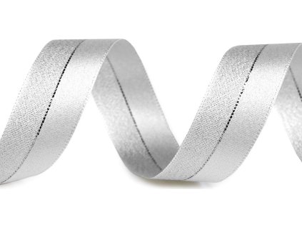 Stuha s lurexem šíře 25 mm (Balení 20 m, Varianta 645 červená)