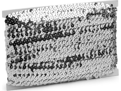 Flitrový prýmek šíře 20 mm elastický (Balení 1 m, Varianta 1 stříbrná)