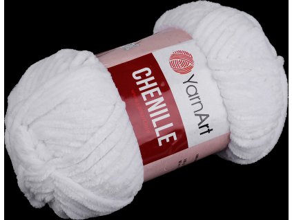 Pletací žinylková příze Chenille 100 g (Balení 1 ks, Varianta 1 (541) bílá)