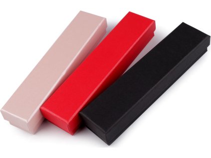 Krabička na šperky 4,5x21 cm (Balení 1 ks, Varianta 1 pudrová perleť)