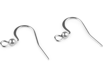 Afroháček s kuličkou z nerezové oceli (Balení 4 ks, Varianta platina)