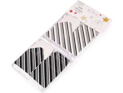 Dárková mini krabička s visačkou (Balení 4 ks, Varianta 1 stříbrná)