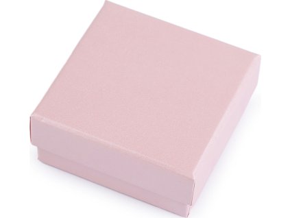 Krabička na šperky 7x7 cm (Balení 1 ks, Varianta 1 pudrová perleť)