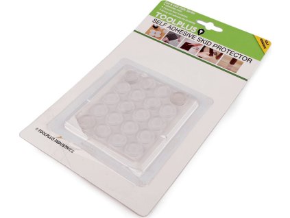 Samolepicí protiskluzové podložky silikonové 20 ks Ø15 mm (Varianta transparent, Balení 1 karta)