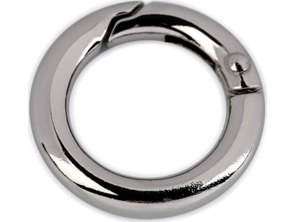 Karabina kulatá na kabelky / kroužek na klíče Ø18 mm (Varianta 1 nikl, Balení 1 ks)