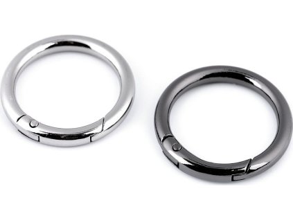 Karabina kulatá na kabelky / kroužek na klíče Ø32 mm (Varianta 1 nikl, Balení 1 ks)