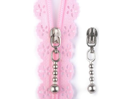 Jezdec ke spirálovým zipům No 3 (Varianta 1 nikl, Balení 10 ks)