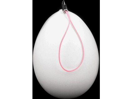 Plastové vejce 4,6x6,4 cm se závěsem (Balení 2 ks, Varianta bílá mléčná)