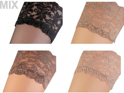 Punčochy dámské Calze samodržící 20den (Balení 1 pár, Varianta 3/4 visone)