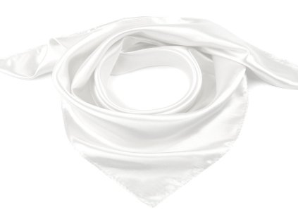 Saténový šátek jednobarevný 60x60 cm (Balení 1 ks, Varianta 2 vanilková)