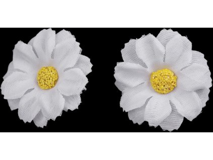 Umělý květ Ø3,5 cm (Varianta 1 bílá, Balení 12 ks)