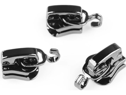 Jezdec ke kostěným zipům No 3 s háčkem na přívěsek (Varianta 2 nikl černý, Balení 3 ks)