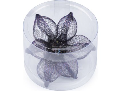 Brož kovová s broušenými kamínky Ø7,5 cm (Balení 1 ks, Varianta 1 bordó)