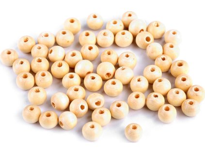 Dřevěné korálky Ø8 mm (Balení 20 g, Varianta 1 přírodní sv.)