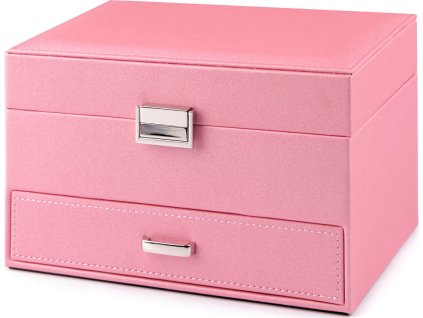 Šperkovnice 14x16x23 cm (Balení 1 ks, Varianta 2 růžová lesk)