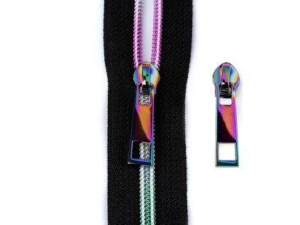 Jezdec ke spirálovým zipům No 6 duhový (Balení 5 ks, Varianta multikolor)