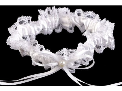 Svatební podvazek krajkový (Balení 1 ks, Varianta 1 (3,5 cm) bílá)