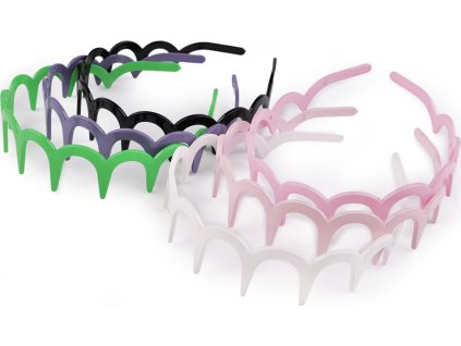 Plastová čelenka do vlasů (Balení 1 ks, Varianta 1 bílá)