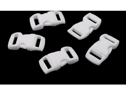 Spona trojzubec prohnutá mini šíře 10 mm (Varianta 1 bílá, Balení 10 pár)