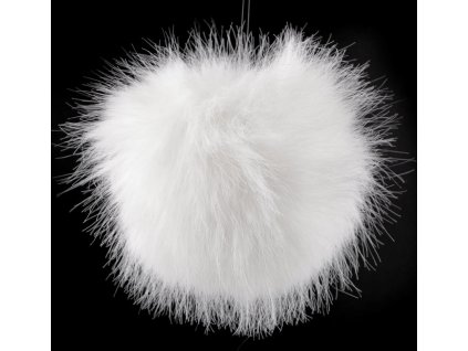 Kožešinová bambule s poutkem Ø11 cm (Balení 1 ks, Varianta 2 pudrová)