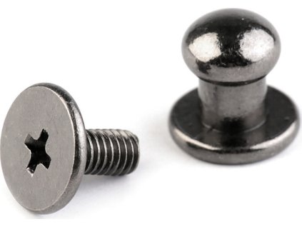 Sedlářský nýt šroubovací Ø6 mm (Balení 5 pár, Varianta 3 nikl)