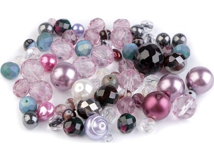 Skleněné korálky ramš broušené ohňovky (Varianta 2 červená, Balení 500 g)