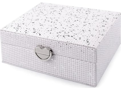 Šperkovnice 15,5x20,5x8 cm (Balení 1 ks, Varianta 1 bílá stříbrná)