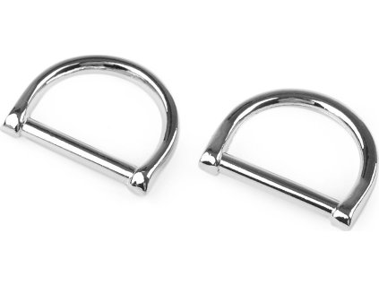 Polokroužek na textil a doplňky šíře 25 mm (Varianta 1 nikl, Balení 1 ks)