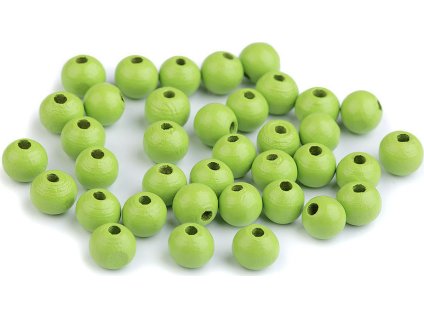 Dřevěné korálky Ø8 mm (Balení 20 g, Varianta 5 žlutobéžová tmavá)