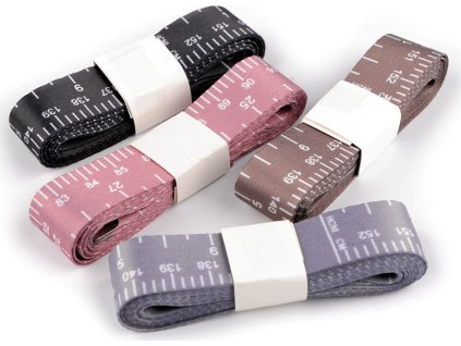 Saténový krejčovský metr (Balení 1 ks, Varianta 1 starorůžová sv.)