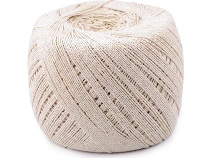Bavlněná příze macrame Ø1,5-2 mm rozčesávací (Balení 1 ks, Varianta 1 bílá přírodní)