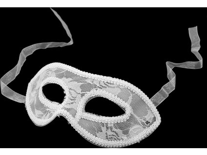 Karnevalová maska - škraboška (Balení 1 ks, Varianta 1 bílá)