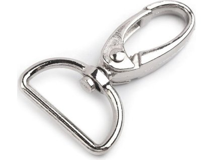 Kovová karabina otočná, průvlek 25 mm (Varianta 1 nikl, Balení 1 ks)