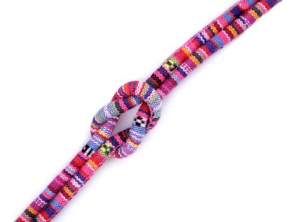 Šňůra kulatá s výplní indiánský motiv (Balení 1 m, Varianta 5 černá)