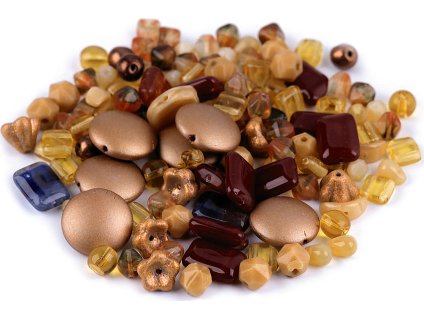 Skleněné korálky ramš mačkanice 2. jakost (Varianta 2 černá, Balení 50 g)