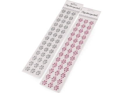 Samolepicí květy na lepicím proužku (Balení 1 karta, Varianta 1 crystal)