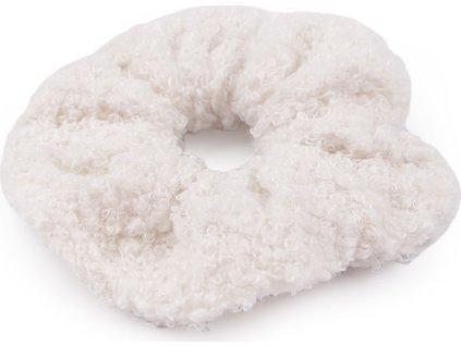 Gumička do vlasů Teddy (Balení 1 ks, Varianta 1 krémová nejsvět.)