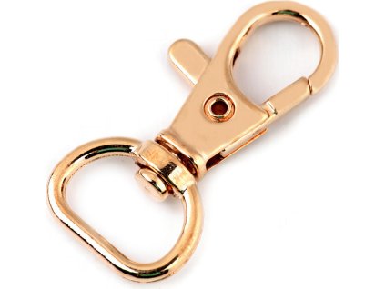 Kovová karabina otočná, průvlek 12 mm (Varianta 1 nikl, Balení 2 ks)