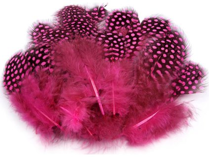 Slepičí peří délka 5-13 cm (Balení 1 sáček, Varianta 1 růžová ostrá)
