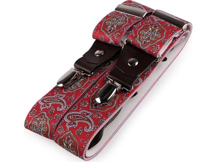 Šle s dvojitým zapínáním šíře 3,5 cm délka 120 cm (Balení 1 ks, Varianta 1 červená)