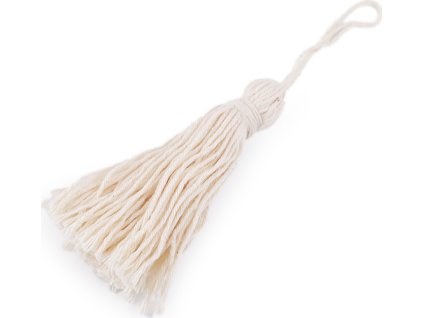 Střapec bavlněný délka 12,5 cm (Balení 5 ks, Varianta režná světlá)